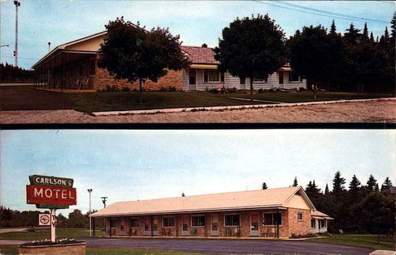 Carlsons Motel (Douds Motel) - Vintage Postcard